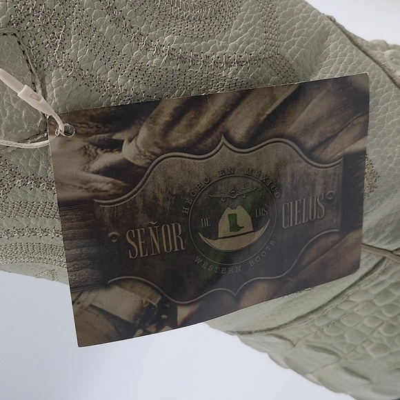 1823- SEÑOR DE LOS CIELOS Women's  Western Boots Caiman Leather Size 8 NWT - Picture 8 of 10